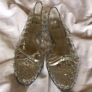 Stuart Weizmann NWOT Jelly Flats + Crystals